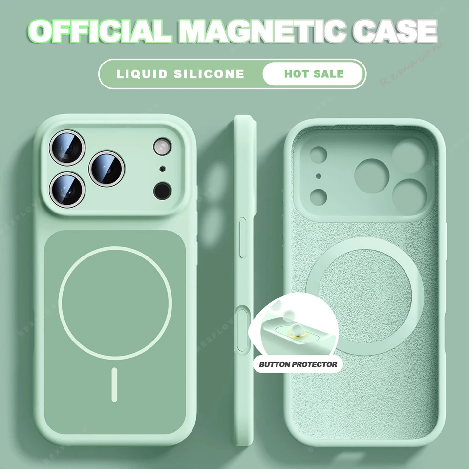 ตัวเลือกสินค้า เคสแม่เหล็กซิลิโคนเหลว iPhone 17/16/15 Pro Max พร้อม Magsafe