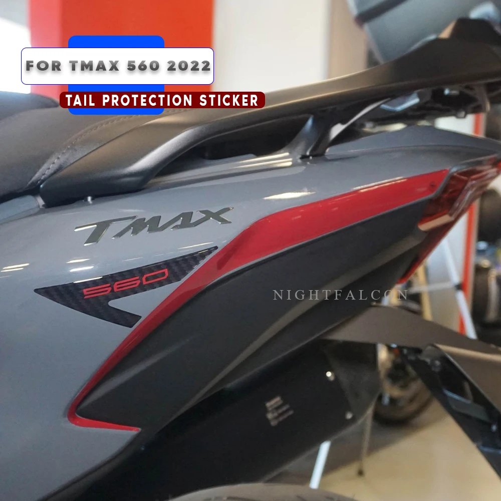 For yamaha tmax 560 2022 tail corner protection Sticker  3D Tank pad Stickers Oil Gas Protector Cover Decoration protection shell shielder cover replacement for mr400g la6150 la6500 night