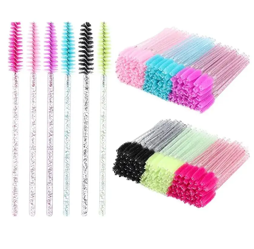 

200pcs Mini Disposable Lashes Brush Eyebrow Comb Mascara Wand Micro Eyelash Extension Spooly Applicator Makeup Tools