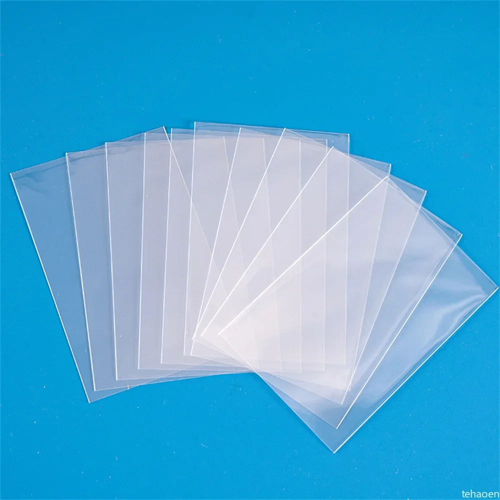 50pcs Card Sleeves Popcorn Card Film Set Transparent Hard Photo Holographic Protective Film Album Binder for Photocard Protector