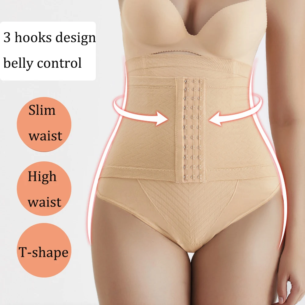 Waist Trainer Body Shaper Thong Tummy Control Panties Women Seamless Shapewear Thong Underwear