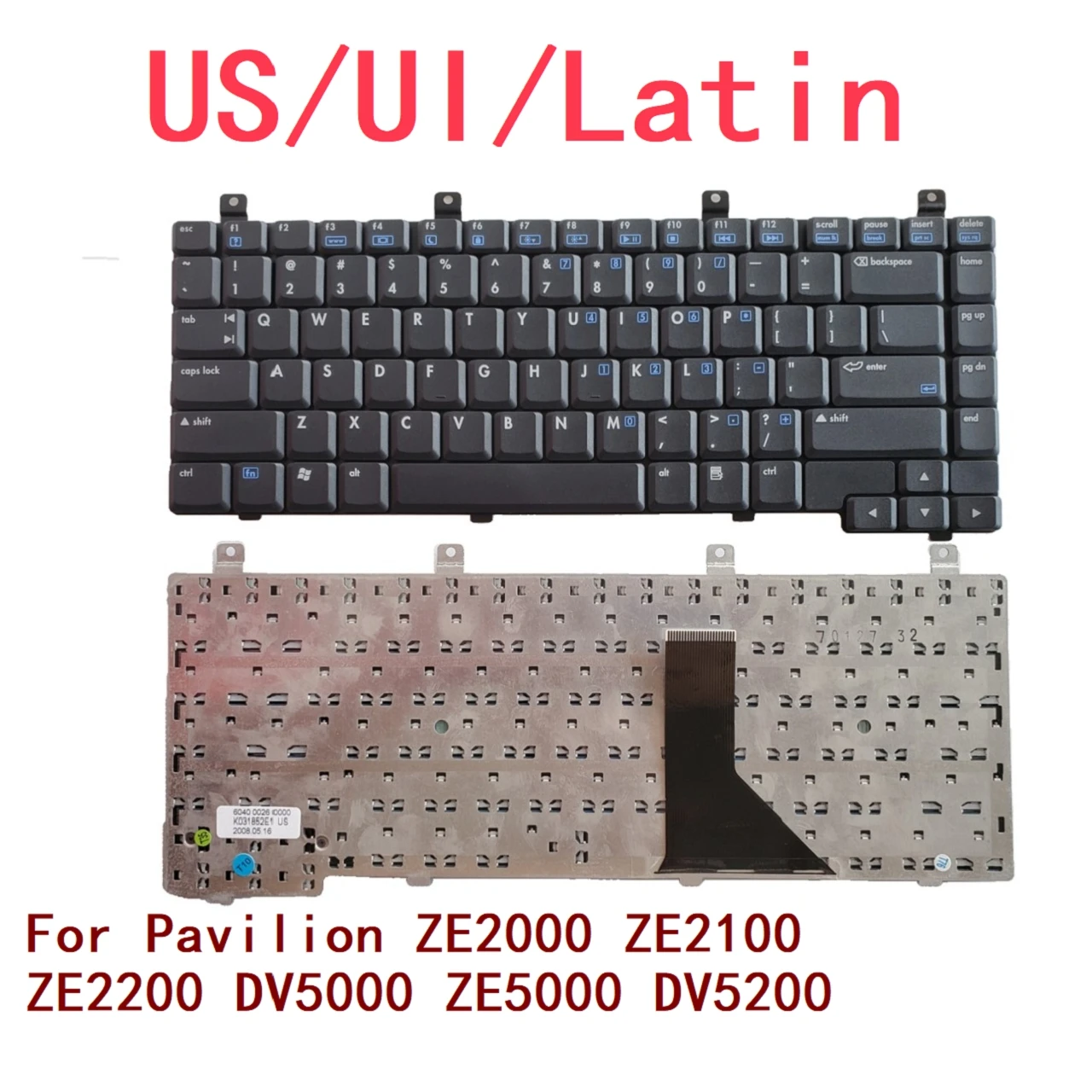 Новая Латиноамериканская Клавиатура для ноутбука HP Pavilion ZE2000 ZE2100 ZE2200 DV5000 ZE5000 DV5200, замена для ноутбука