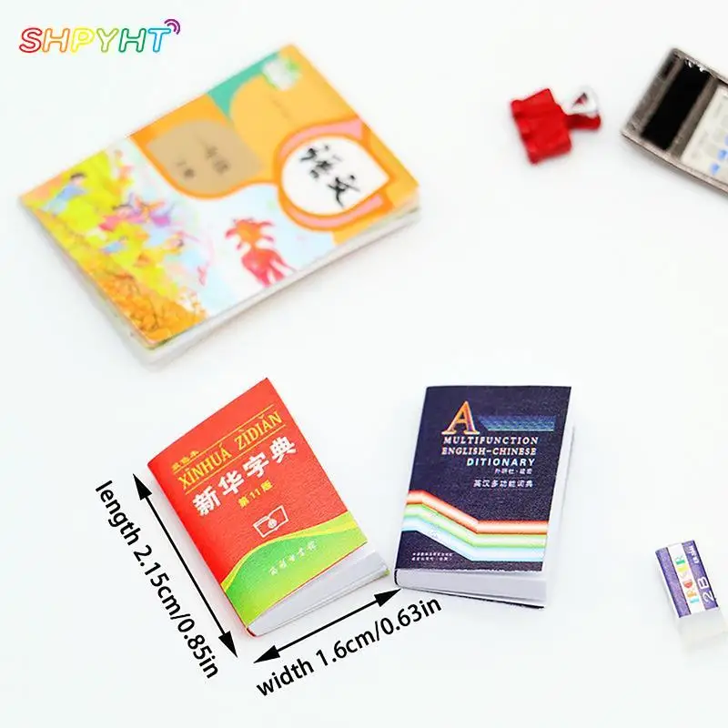 

1/12 Dollhouse Xinhua Dictionary Model Dolls House Mini Book Toy Dollhouse Decoration Pretend Play Toys