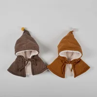 deer jonmi New Winter Toddlers Kids Knitted Warm Earflap Hats Thicken Windproof Shawl Fleece Lining Children Elf Hat