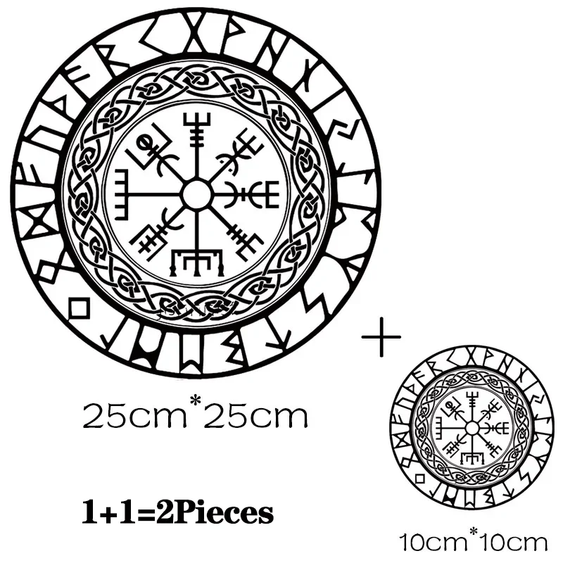 2Pcs Viking Iron On Fusible Patches For Clothing Heat Transfer Stickers embroidered patches heat transfer stickers tactical patches clothing patches custom name patches