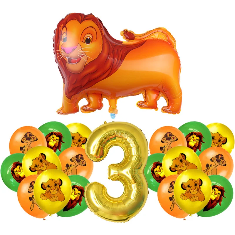 thumbnail image 1 of Nueva decoración para fiesta del Rey León Simba, plato de papel, servilletas, vasos, globos, suministros para eventos de baby shower con temática del Rey León, 1 of 5