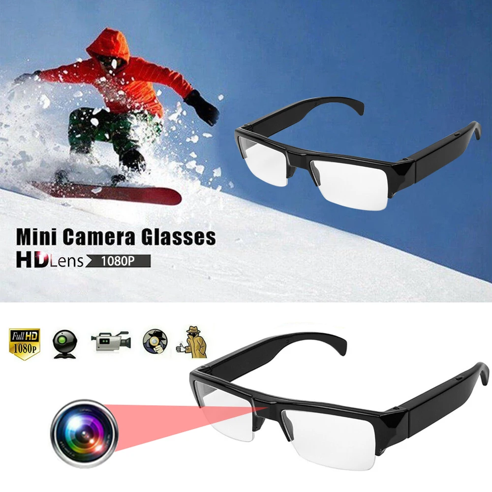 Mini Camera Smart Glasses HD 4K/1080P Driving Cycling DVR Video