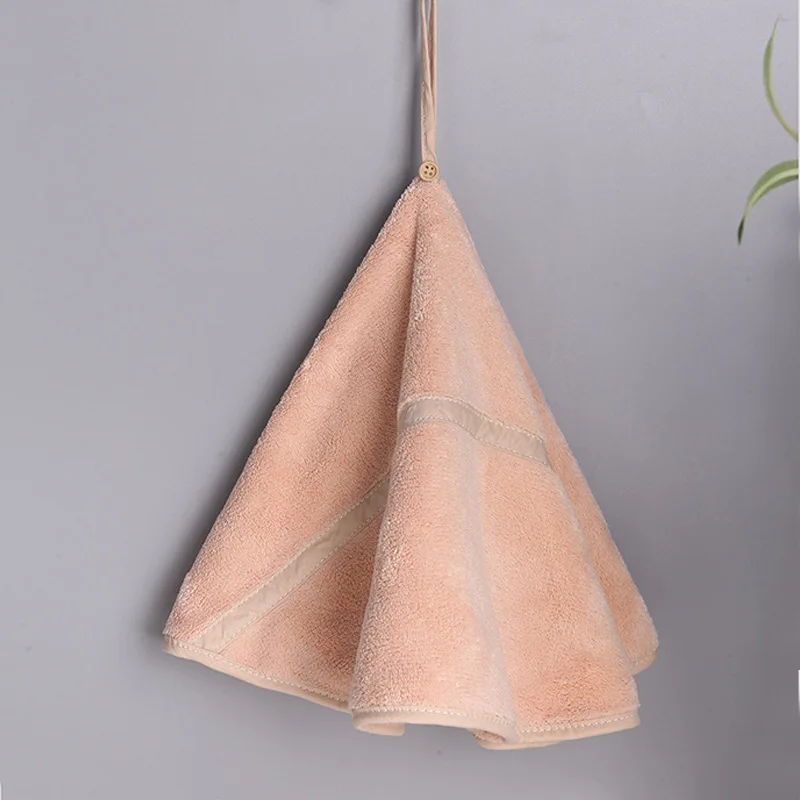 Round Cute Style Hand Towel Soft Coral Velvet Super Absorbent