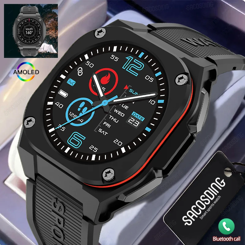 2024NewSmartWatchWomenMenHDAMOLEDScreenIP68WaterproofSport