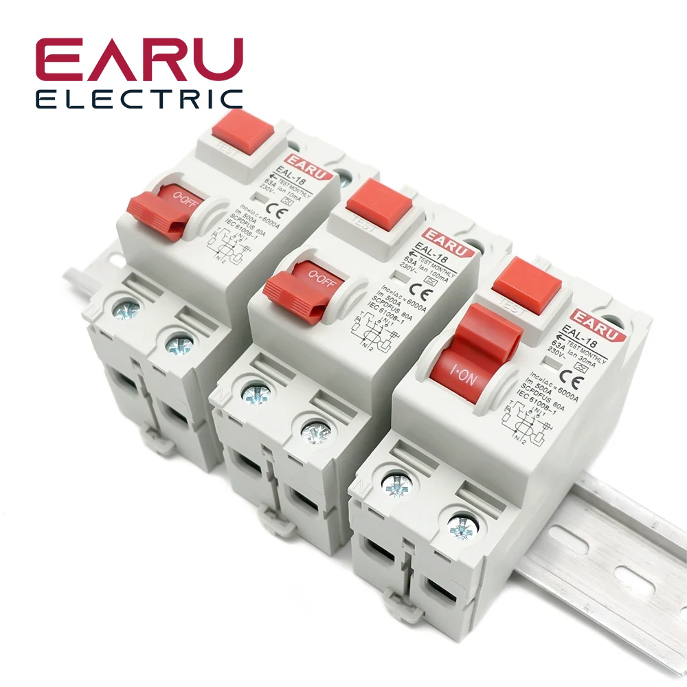 2P 32A 10/30/100/300mA Type A RCCB RCD ELCB Electromagnetic Residual Current Cir