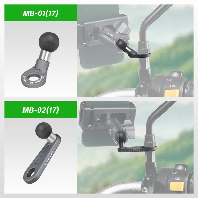 FANAUE 17mm Ball Head Adapter Motorcycle Phone Holder Handlebar for DJI GoPro Insta360 Action Camera GPS Holder Accessories 4