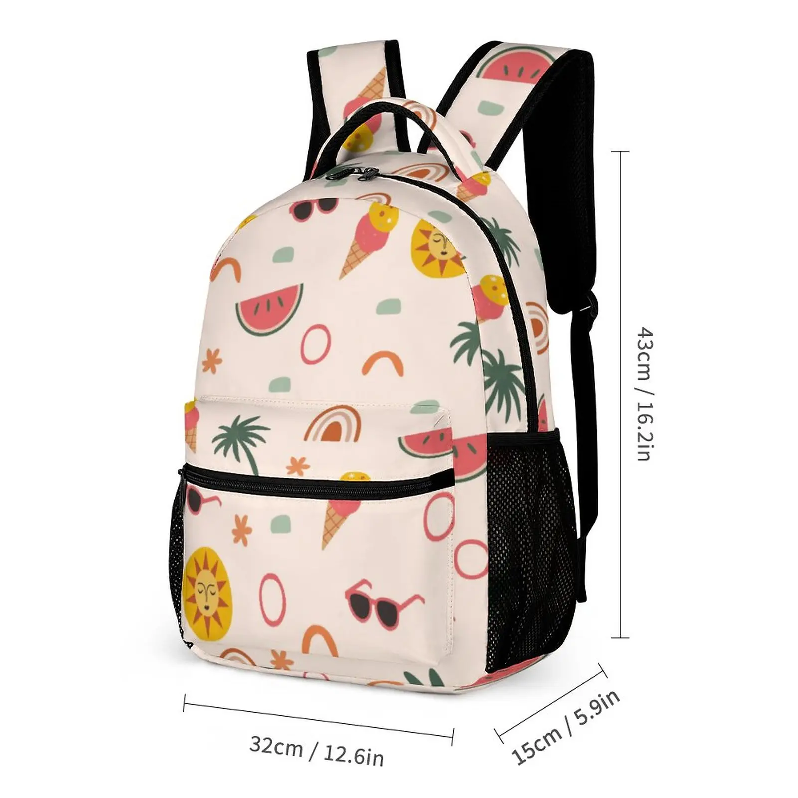 Customized Pattern Student Girls Schoolpack Pencil Case Backpack Large Capacity Shoulder Pencil Case Leisure Travel Bag