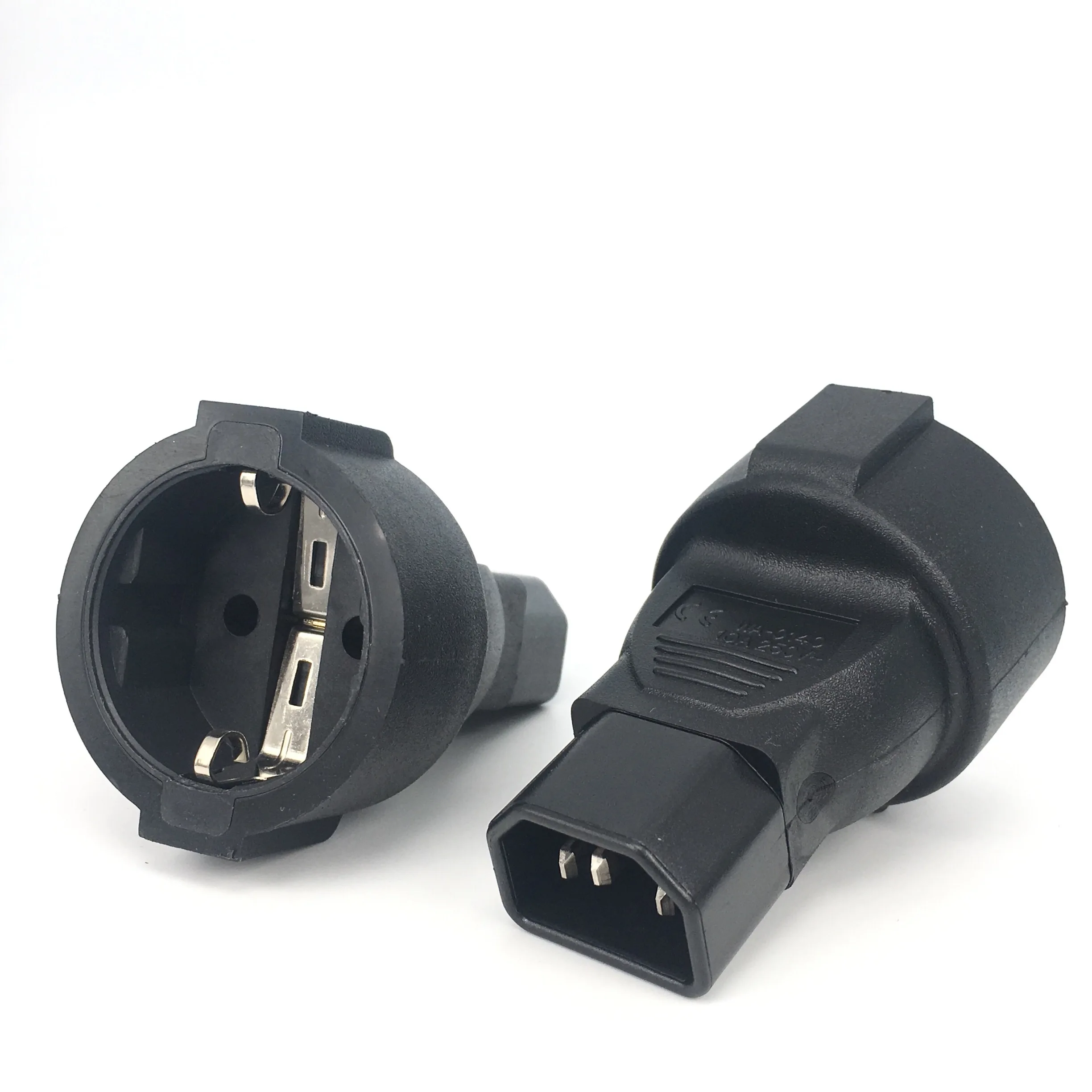 1PC Power Plug Adapter IEC 320 C14 to EU European German Female Power Adapter for PDU UPS IEC320 Germany French female socket plug adapter