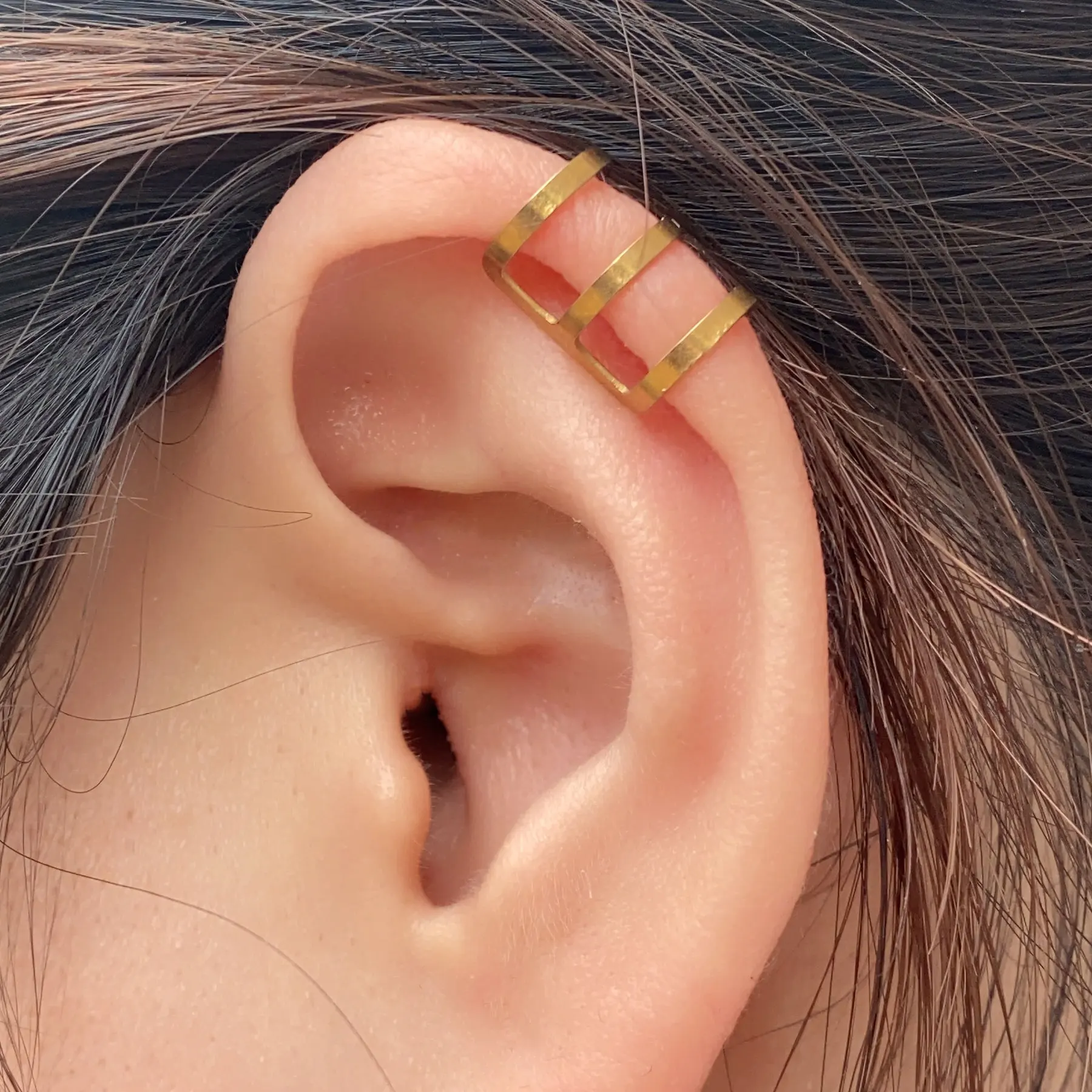 Stainless Steel Fake Piercing Earrings Clips On Ears For Teens Male On Cartilage Earcuff For Women 2PC ear clip earrings clip earrings ear clip