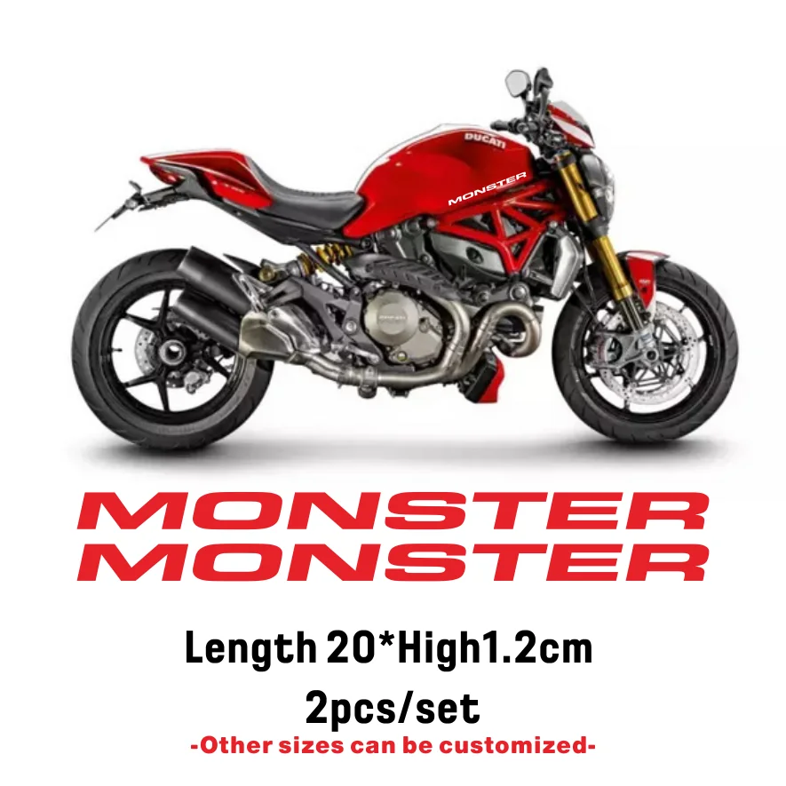 New motorcycle fuel tank sticker reflective waterproof creative decals helmet logo for Ducati monster MONSTER 600 620 646 690