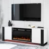 70" TV Stand for TVs Up To 80", Entertainment Center with 36" Electric Fireplace, Modern TV Console Table with Remote Control 1