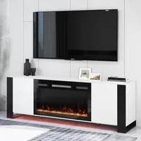 70" TV Stand for TVs Up To 80", Entertainment Center with 36" Electric Fireplace, Modern TV Console Table with Remote Control 1