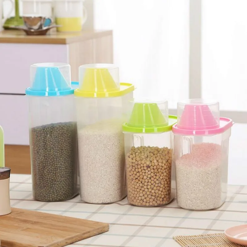 1Pc Plastic Kitchen Food Storage Dispenser Container