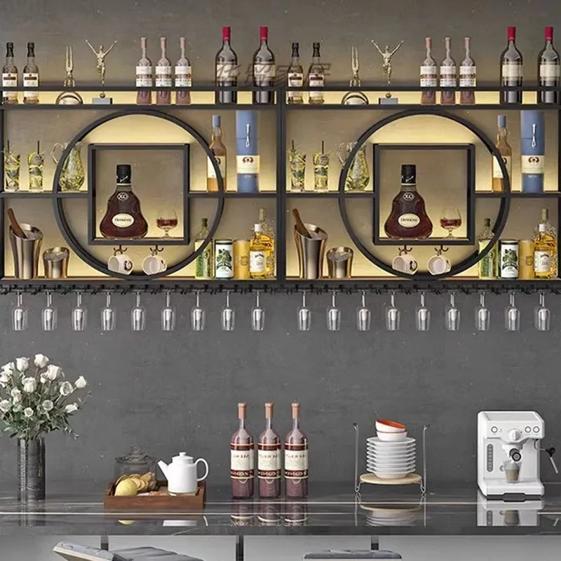 Woman Luxury Wine Holder Gold Hotel Hanging Display Wall Wine Rack Bottle Living Room Sto Rage Estante Para Vino Bar Furniture
