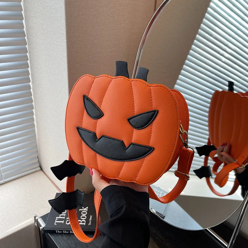 

Halloween Pumpkin Crossbody Bags for Women Cute Cartoon Printing Party Shoulder Bag Woman Personality Fashion Leather Female Bag