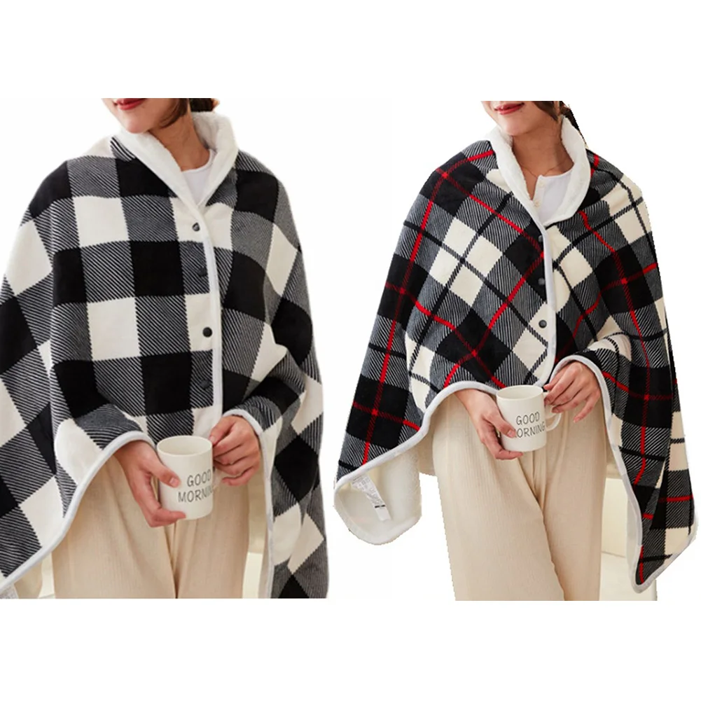 Warm Shawl Heating Blanket Multifunctional Timer Function Home Office Back Knee Warmer Mink Velvet Wearable Electric Blanket