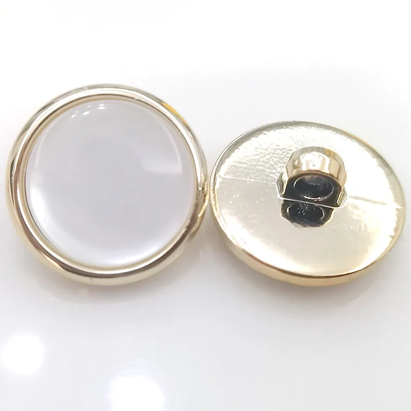 10PCS Beautiful Shank Buttons Round Gold Color Pearlized Shank Buttons Woman's Blouse Coat Clothes Accessories 5