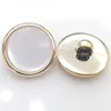 10PCS Beautiful Shank Buttons Round Gold Color Pearlized Shank Buttons Woman's Blouse Coat Clothes Accessories 5