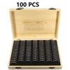 Pine Wood Coin Holder Coins Ring Wooden Storage Box 20/30/50/100pcs Coin Capsules Accommodate Collectible Commemorative Coin Box 6