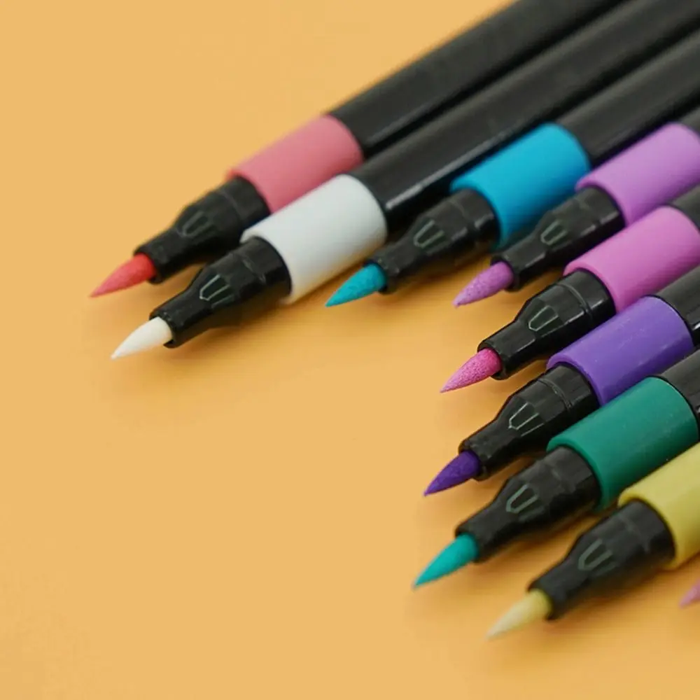 Acryl-Markierungsstift mit weichem Kopf, mehrere Farben, Acrylfarben-Malstift, ungiftige Aquarell-Tinte, kunstvoller Pinsel – Detail 8