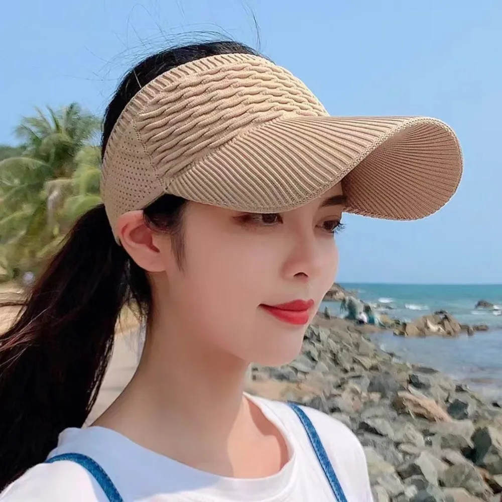 Sun Hats 1pc Women Anti-UV Breathable Adjustable Visor Caps for Sports Outdoor