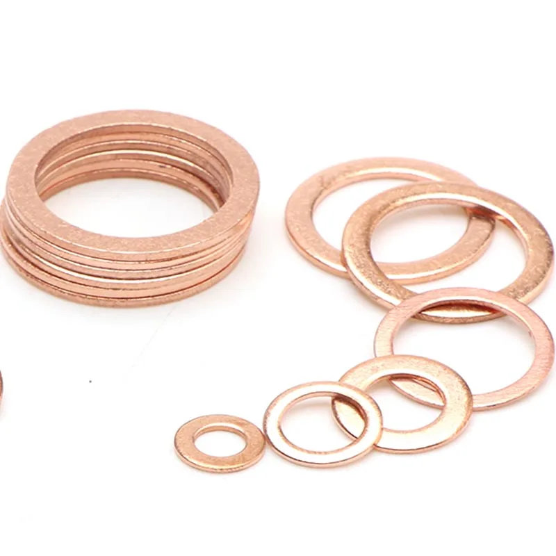 O Ring West|copper Washers Set - Solid Flat Ring Gaskets M5-m22 For ...