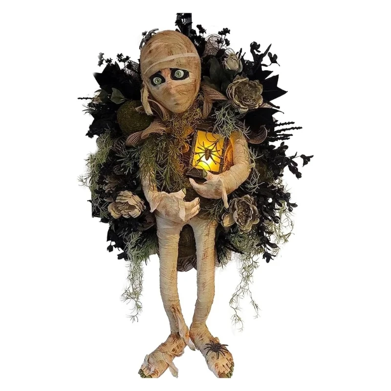 

Праздничный венок на Хэллоуин с черепом и цветочной короной для организаторов праздничных вечеринок