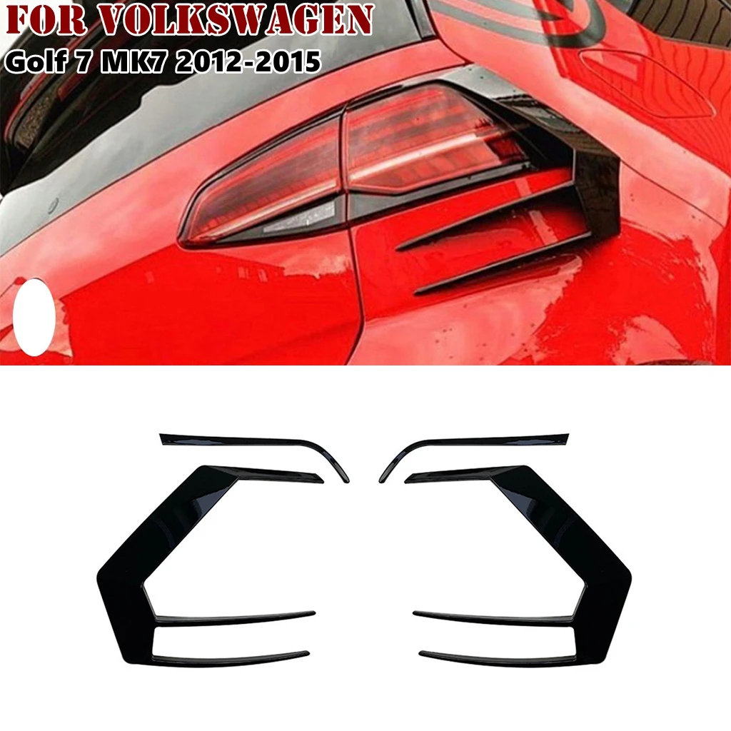 

2 Pcs Car Rear Tail Light Covers Trim Rear Lamp Cover Air Knife For Volkswagen Golf 7 MK7 GTI R R400 2012 2013 2014 2015