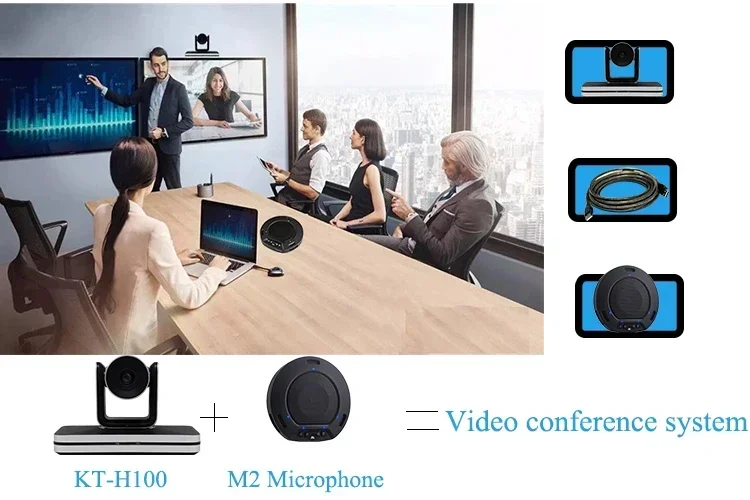 JT-M2 오디오 비디오 회의 시스템 USB 무선 회의실 스피커폰 라이브 스트리밍용 스피커폰