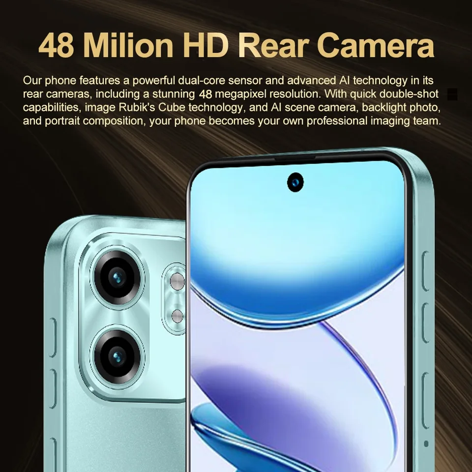 FUFFI X7 Pro スマートフォン携帯電話 Android 14 6.56 インチ画面、12