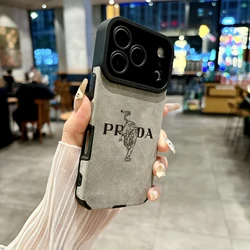 Luxury Microfiber Leather Phone Case with Italian Tiger Streetwear Design for iPhone 15 Plus (Qhui)