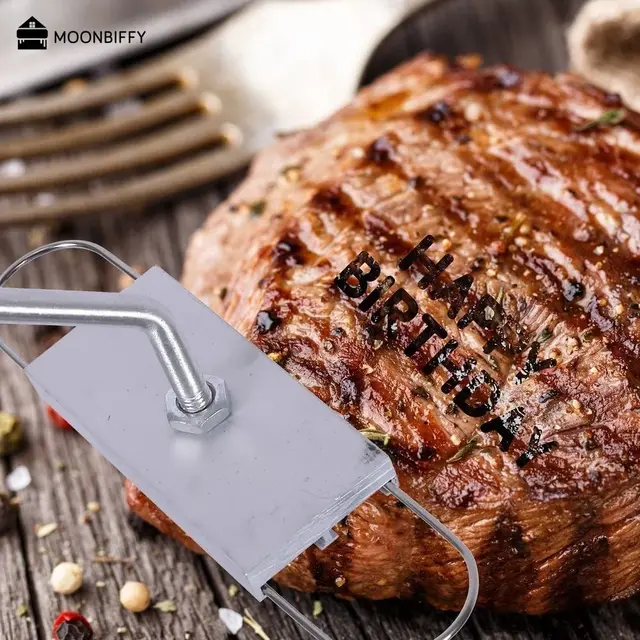 Barbecue Márkanév Iron Creative 55 Levels Diy Signature Név Jelölés Bélyegző Szerszám Bbq Meat Kitchen Gadgets Bakery Accessorie - Image 4