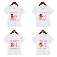 Disney Moana Ocean Romance Princess Girls Clothes It's My 1 2 3 4 5 6 7 8 9 Years Birthday Kids T shirt Cute Baby T-Shirts Gift 1