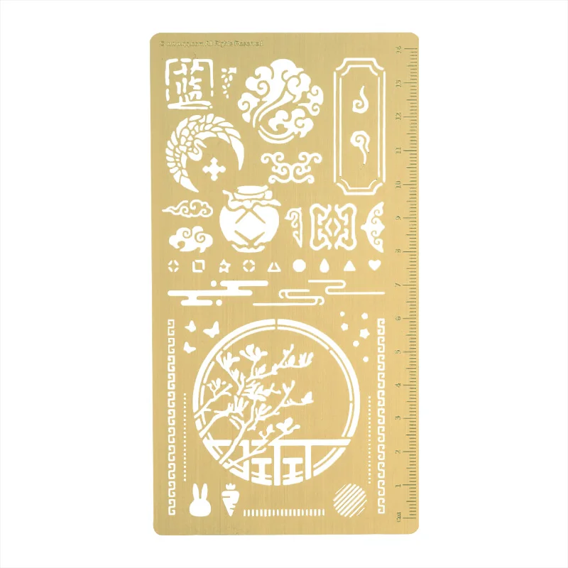 악마 재배의 그랜드 마스터 Lan Wangji Wei Wuxian 구리 눈금자 스크랩북 Mo Dao Zu Shi 눈금자 코스프레 액세서리 선물
