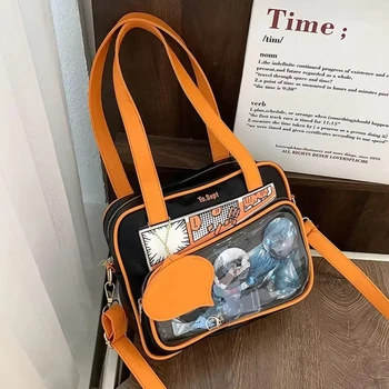 Y2K Japanese Harajuku Ita Bag for Women Cute Shoulder Bag Girls Transparent Itabag Crossbody Bag JK Shoulder Bags Handbags 1
