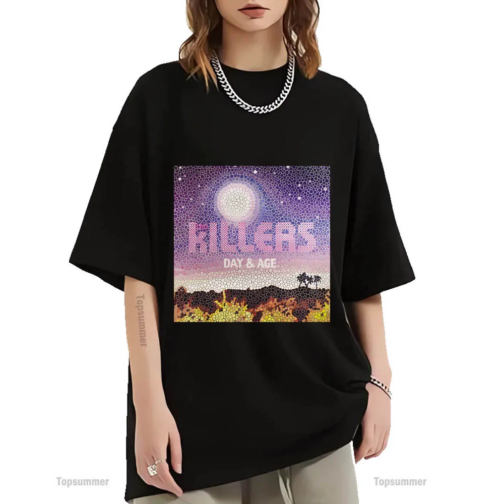 

Day & Age Album T Shirt The Killers Tour T-Shirt Teens Pop Stylish Cotton T-Shirt