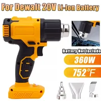 Cordless Heat Gun for Dewalt 20V DCB200 Battery for makita BL1830 Battery With 3 Nozzles Industrial Shrink Wrapping Hot Air Gun 1
