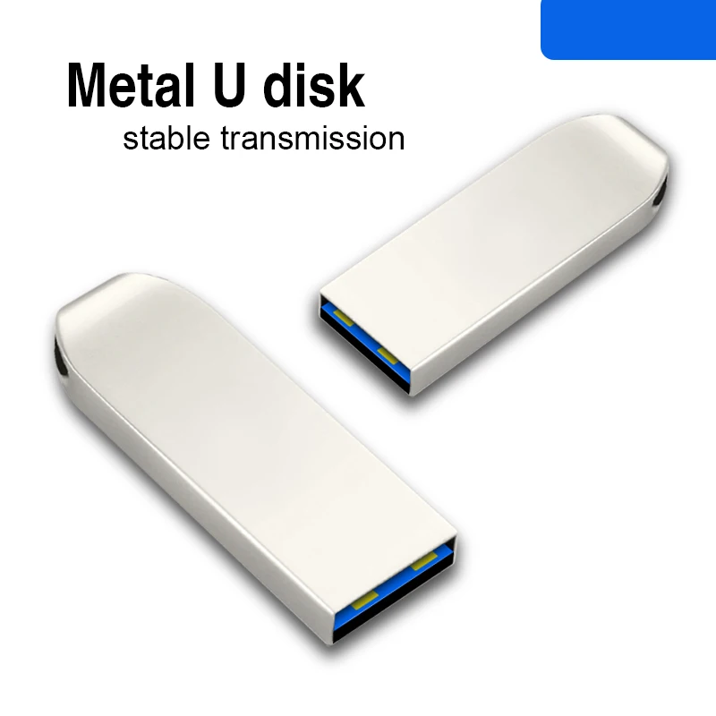 

Silver Memory Stick Portable Storage USB2.0 64GB 32G 128GB Creative Flash Metal Pen Pendriver Drive Waterproof Pen