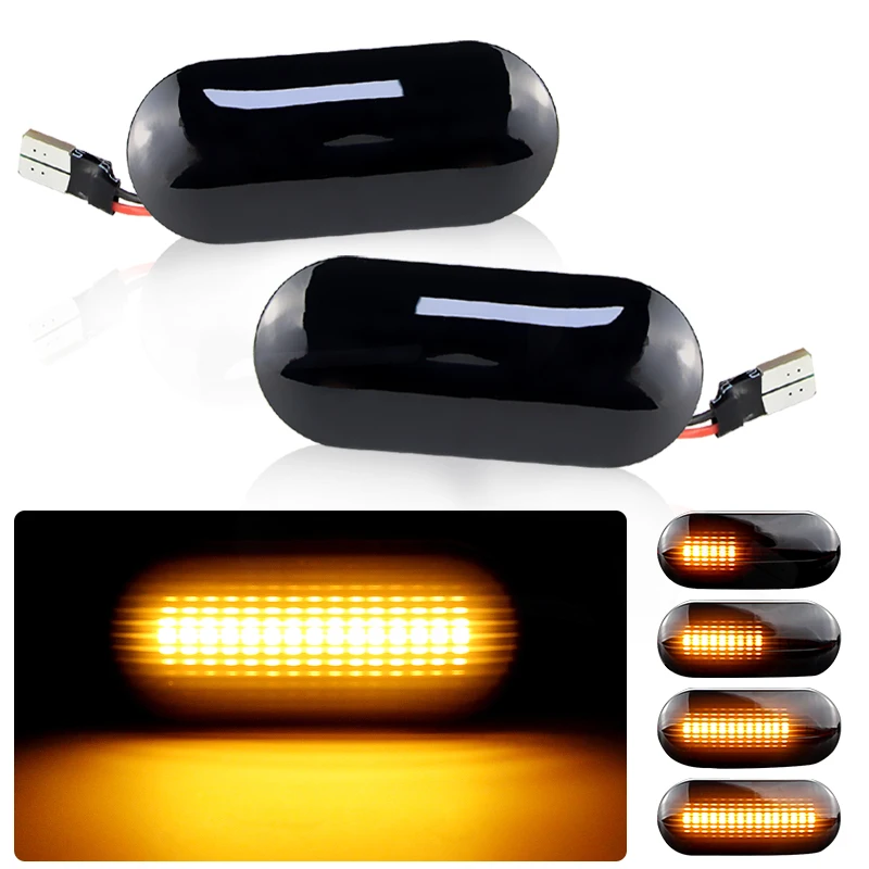 2PCS For VW Transporter T5/Multivan Caravelle Amarok Bora Golf3/4 Lupo Vento Dynamic LED Side Marker Signal Light Indicator Lamp