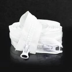 Adjustable Resin Zipper for Sewing Projects - Dual Slider, Open - End, Multiple Lengths (White - Double)