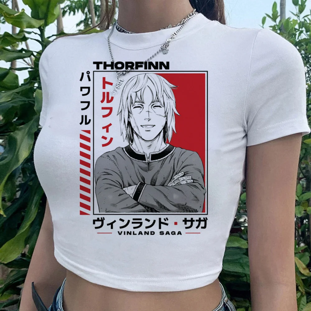 Vinland Saga Hippie Trashy Vintage Crop Top Girl Graphic Manga Streetwear Anni '90 Crop Top Clothes