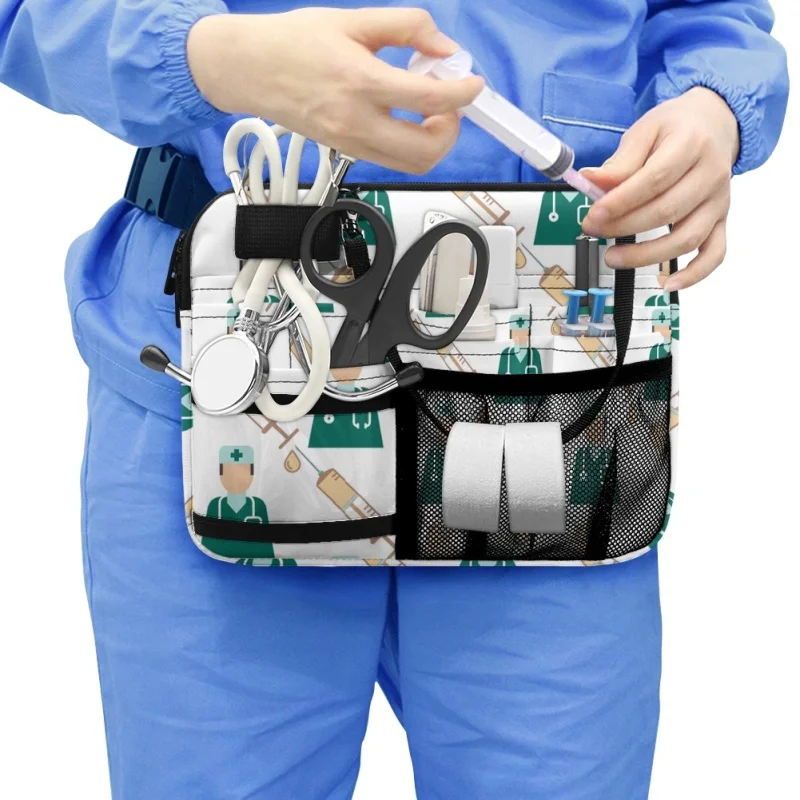 

Twoheartsgirl Medical Device Belt Organizer Print on Demand Nurse Fanny Pack Storage Bag Portable Waist Pouch Care Accessories