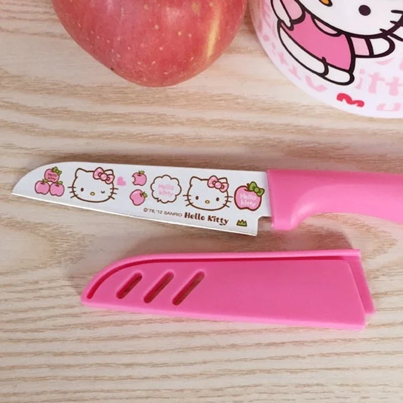 Hello Kitty Fruit Knife Paring Knife Cute Cartoon Kid Girl Women Stainless Steel Kawaii Fruit Slicing Kitchen Accessories