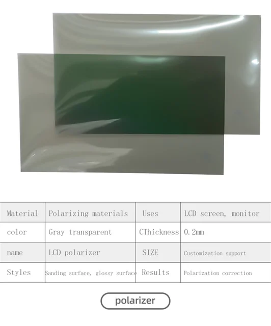 Pellicola Polarizzante Per Schermi LCD - Foglio Filtro Polarizzatore Lineare Per Riparazioni E Esperimenti - Foto 8