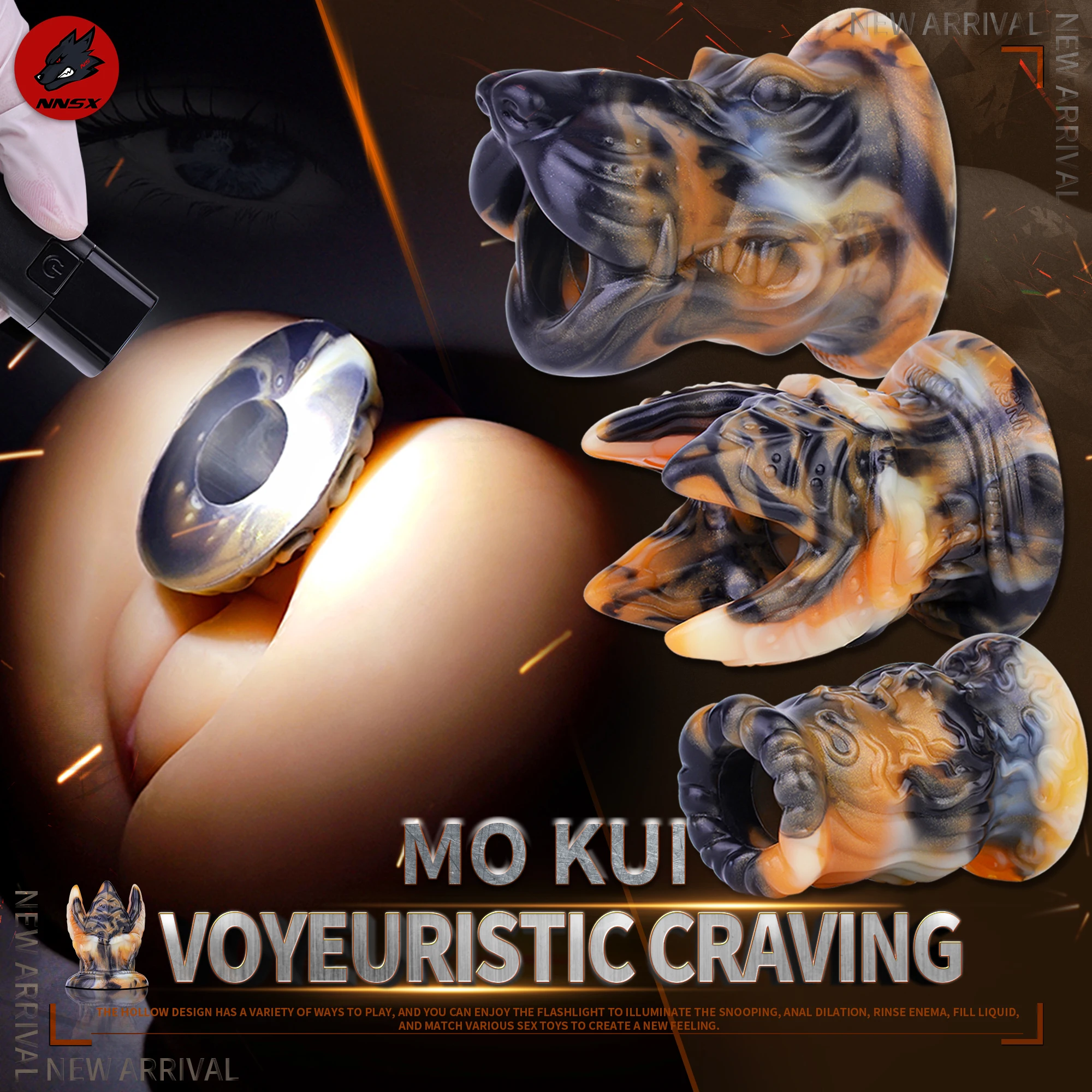 Silicone Peephole Hollow Anal Butt Plug Dilator Expansion Sleeve Stretcher Anus Vagina Stimulation Enema Sex Toys for Women Men